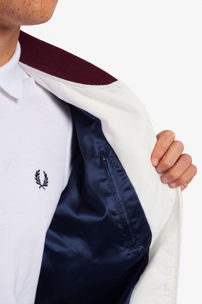 White Fred Perry J2849 Men's Jackets | PH 1203OKIR